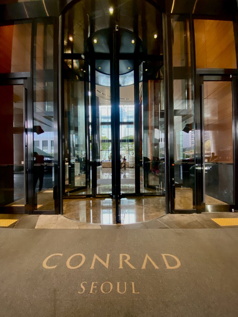Hotel main entrance of Conrad Seoul