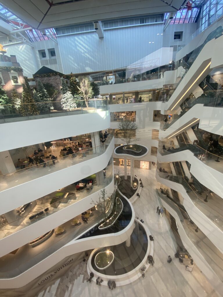 Inside Hyundai Shopping Mall attached to Conrad Seoul